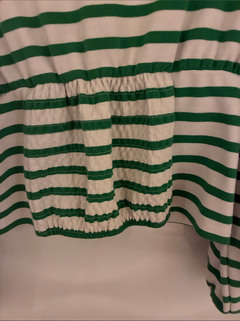 Green and White Striped Long Sleeve Top Maeve by Anthropology - Picture 2 of 4